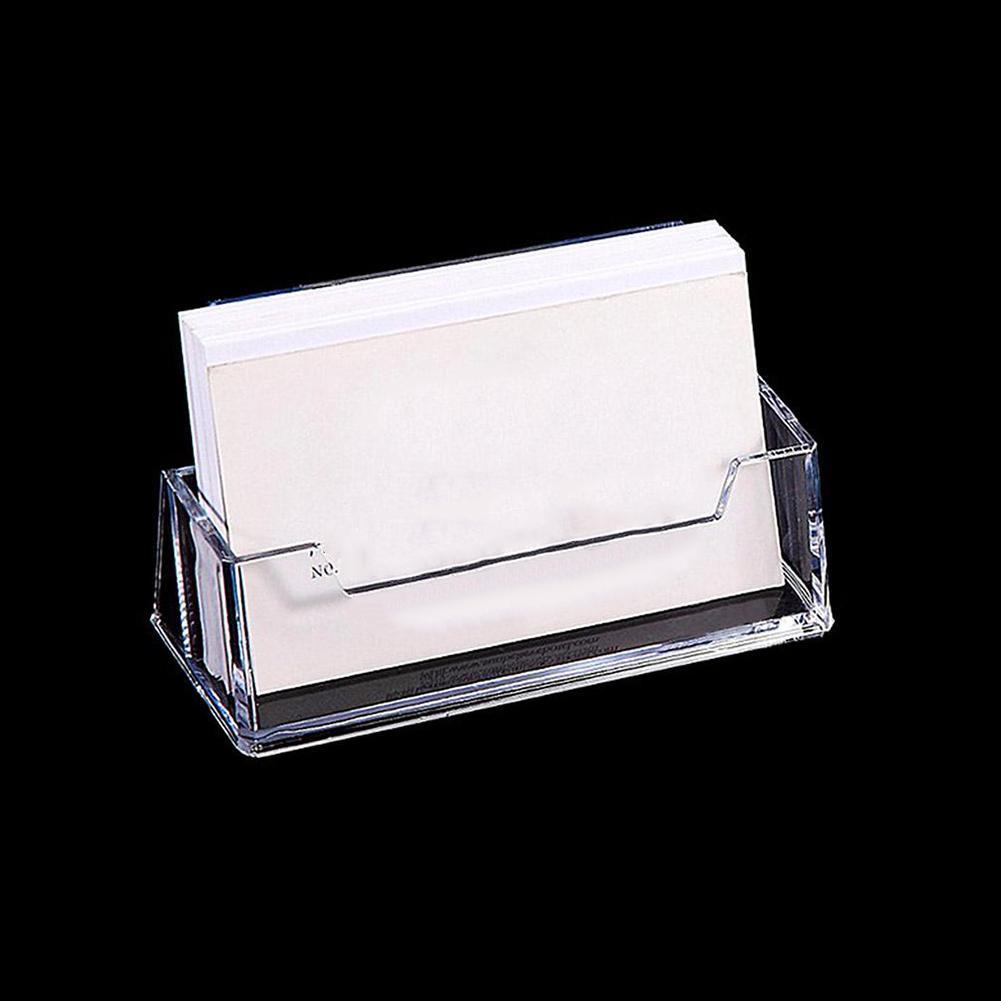 Clear Business Card Holder Organizer Office Desk Display Stand Memo Counter Accessories Tabletop Business Card Holder Case Box