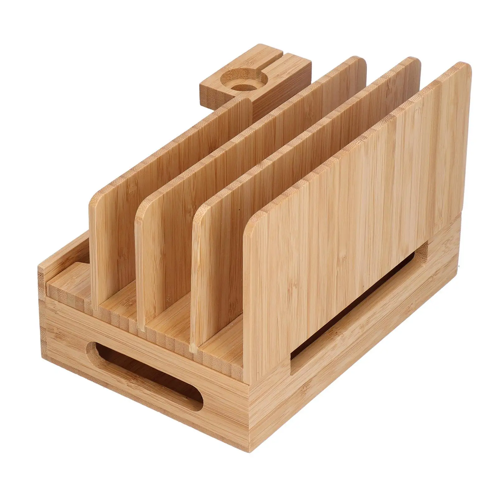 Eco-Friendly Bamboo Charging Station & Organizer for multiple Devices - Compatible & Stylish
