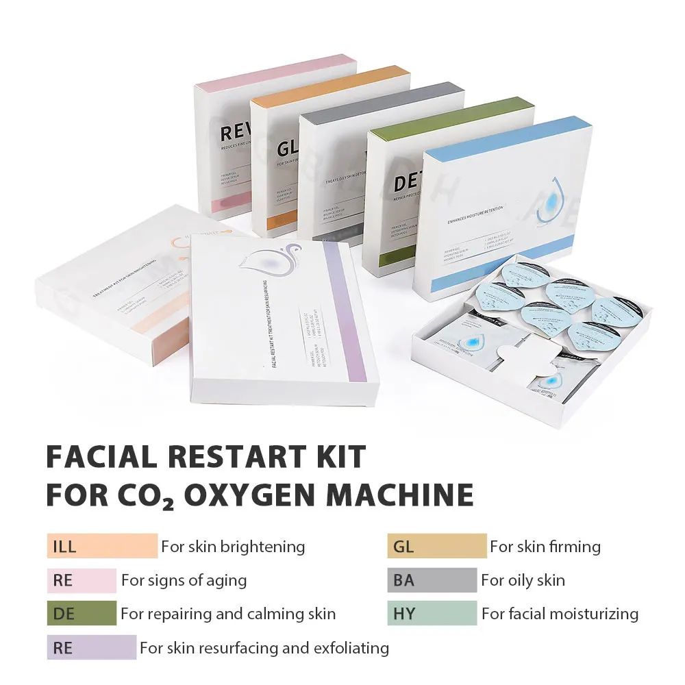 SPA для лица CO2 Bubble Oxygen Beauty Machine CO2 Pods Сыворотка-гель Уход за кожей Увлажнение CO2 Oxygen Pods Наборы отшелушивающих устройств