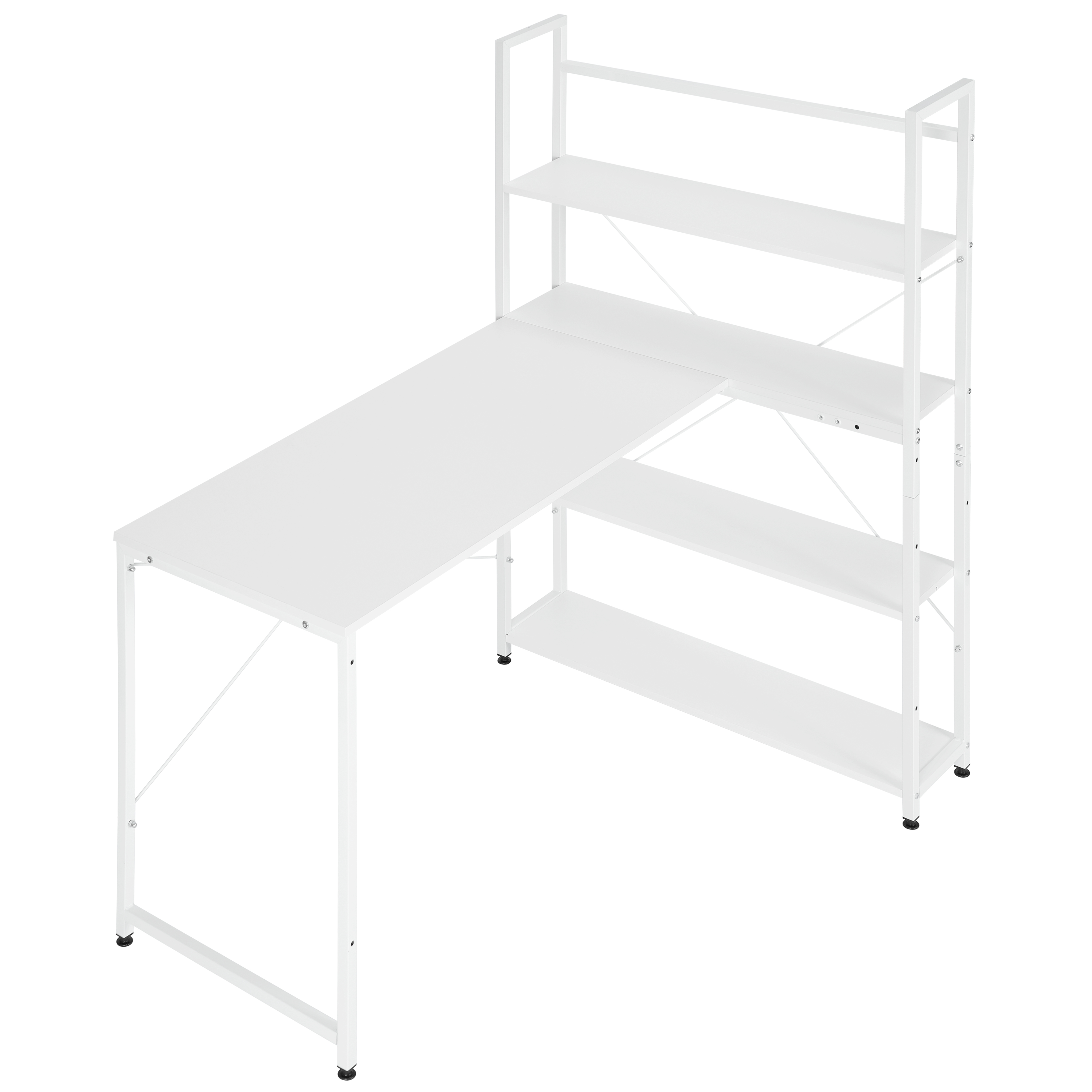WOLTU L-förmiger Büroschreibtisch mit Ablagefach, 120 x 80 x 128,5 cm, Arbeitstisch, Computertisch zum Schreiben, Lernen, Arbeitsplatz, Zuhause