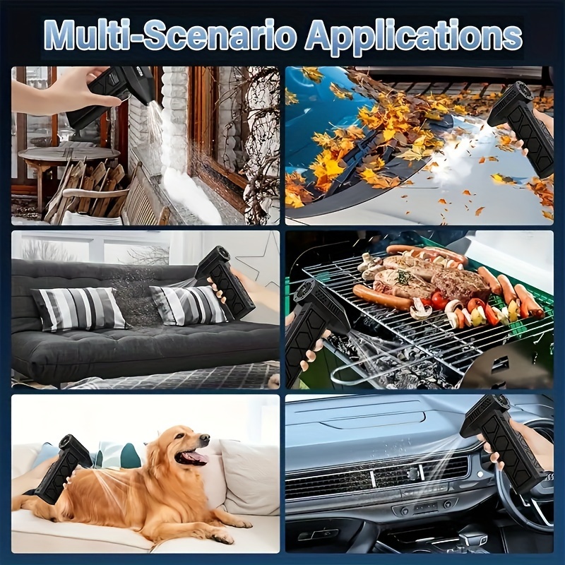 180000RPM Mini Turbo Jet Fan Electric Air Duster Adjustable wind speed Turbo Violent Blower Rechargeable with Light Car Cleaning