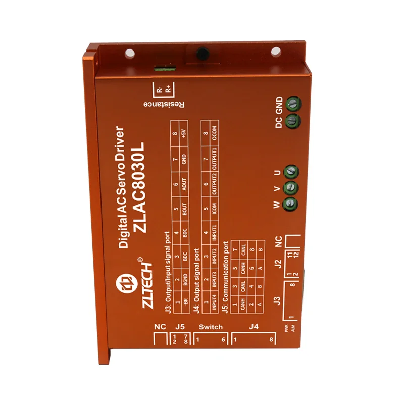ZLTECH CAN Bus RS485 Modbus 24V 36V 48V DC 3 Phase 30A-60A 1000W Brushless Hub Servo Motor Amplifier Driver For Delivery Robot