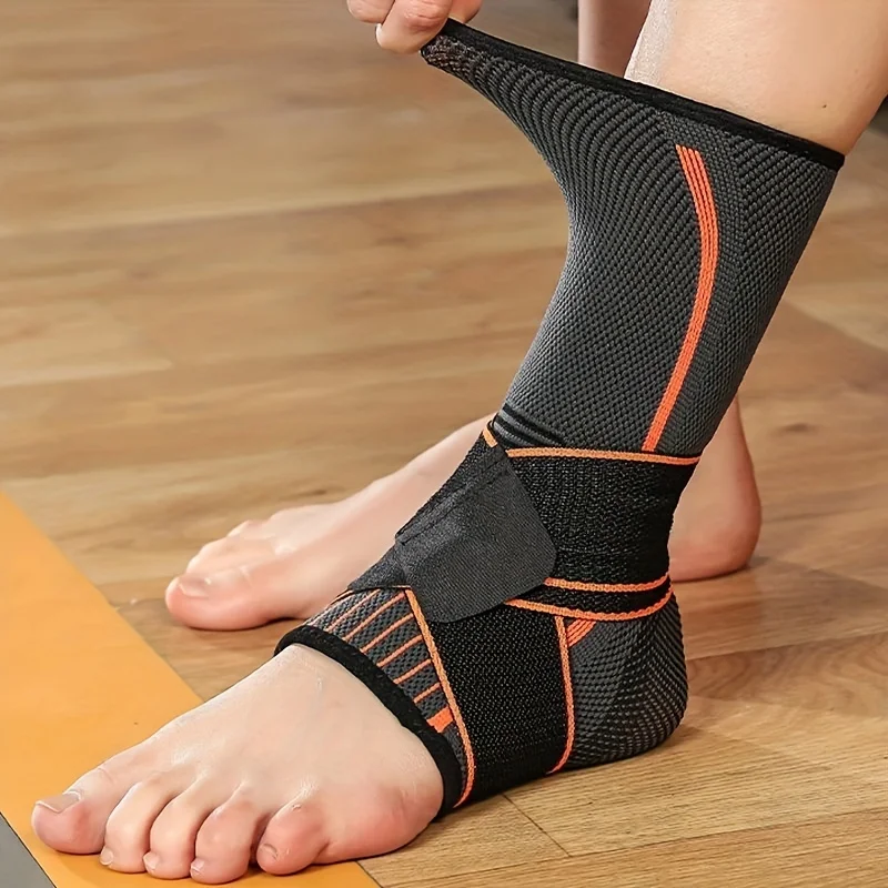 Tutore di supporto per caviglia da 1 pezzo con cinghie regolabili, miglior tutore di supporto per compressione della caviglia per piede e tallone