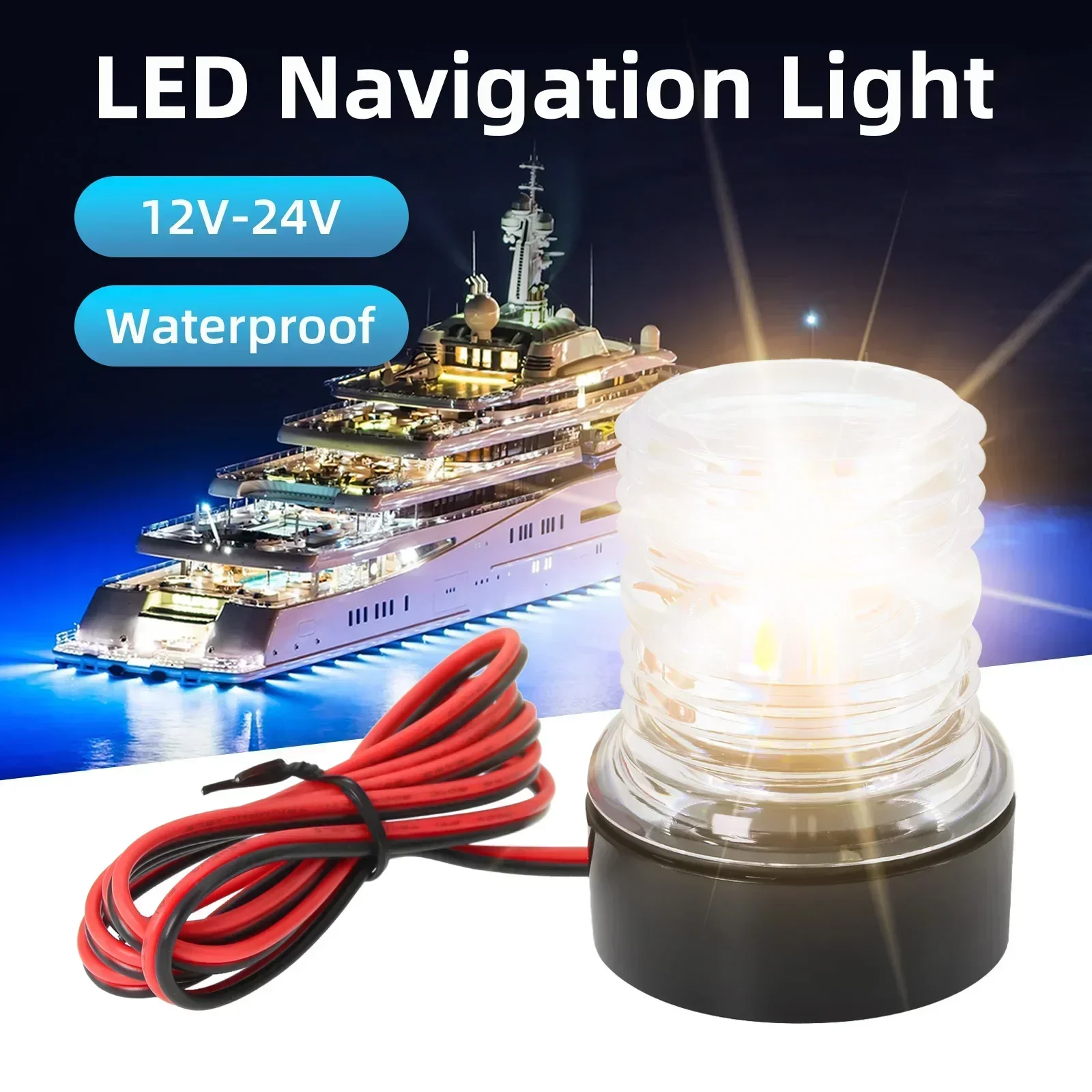 12 V 24 V Segeln Signal Licht Boot Navigation Licht Falten 360 Grad LED für Yacht Marine Anker Licht boot Zubehör