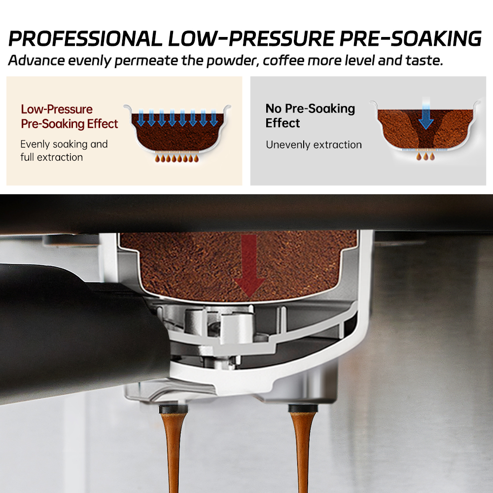 Cafelffe Espresso Machine 20Bar,Cappuccino Maker with Milk Frother Steam Wand,Coffee Maker,Semi-Automatic Cafetera present,Gift