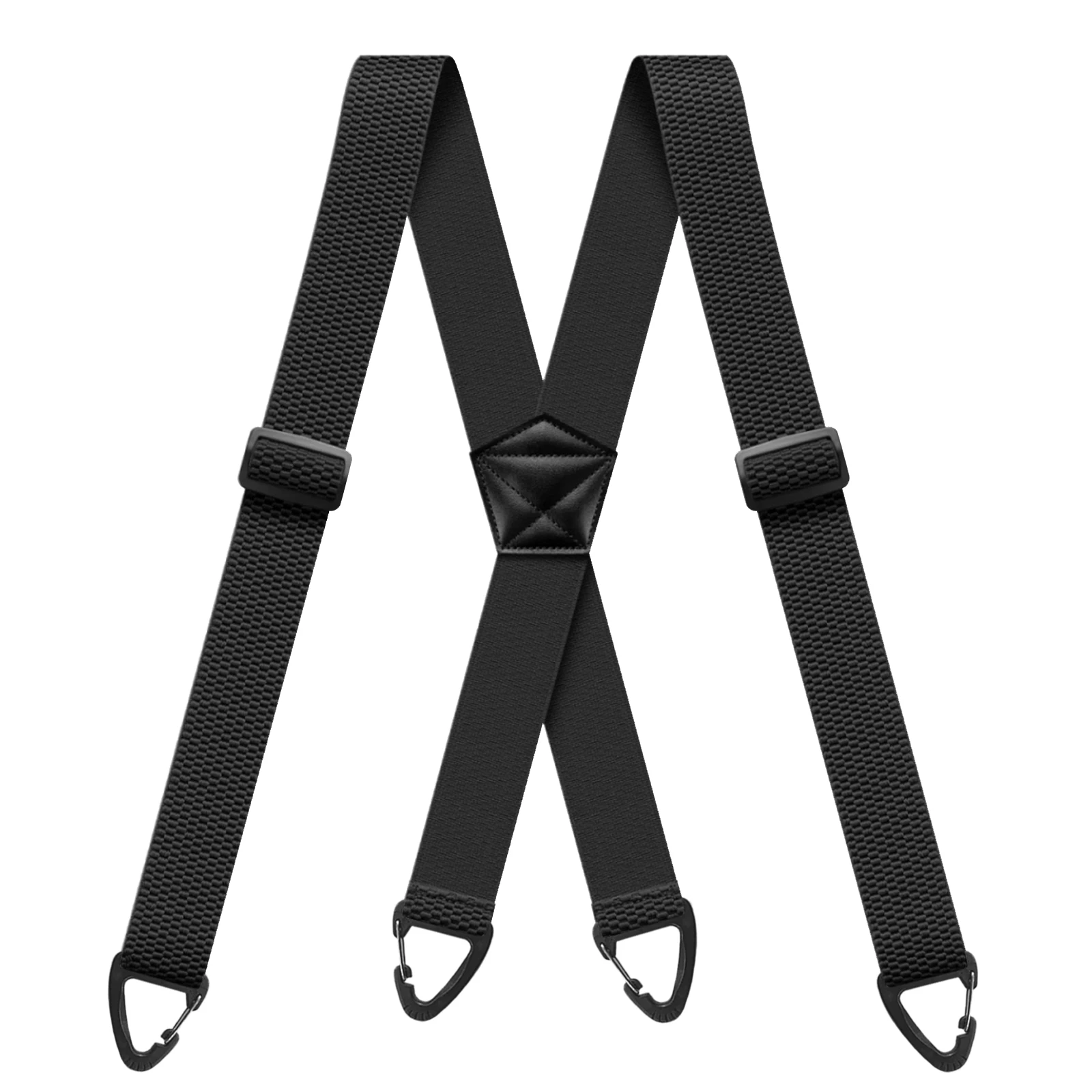Tirantes ocultos para hombres Tirantes de trabajo ajustables elásticos de 1,6 "de ancho resistentes con 4 tirantes en la espalda en X con 4 bucles a presión para pantalones