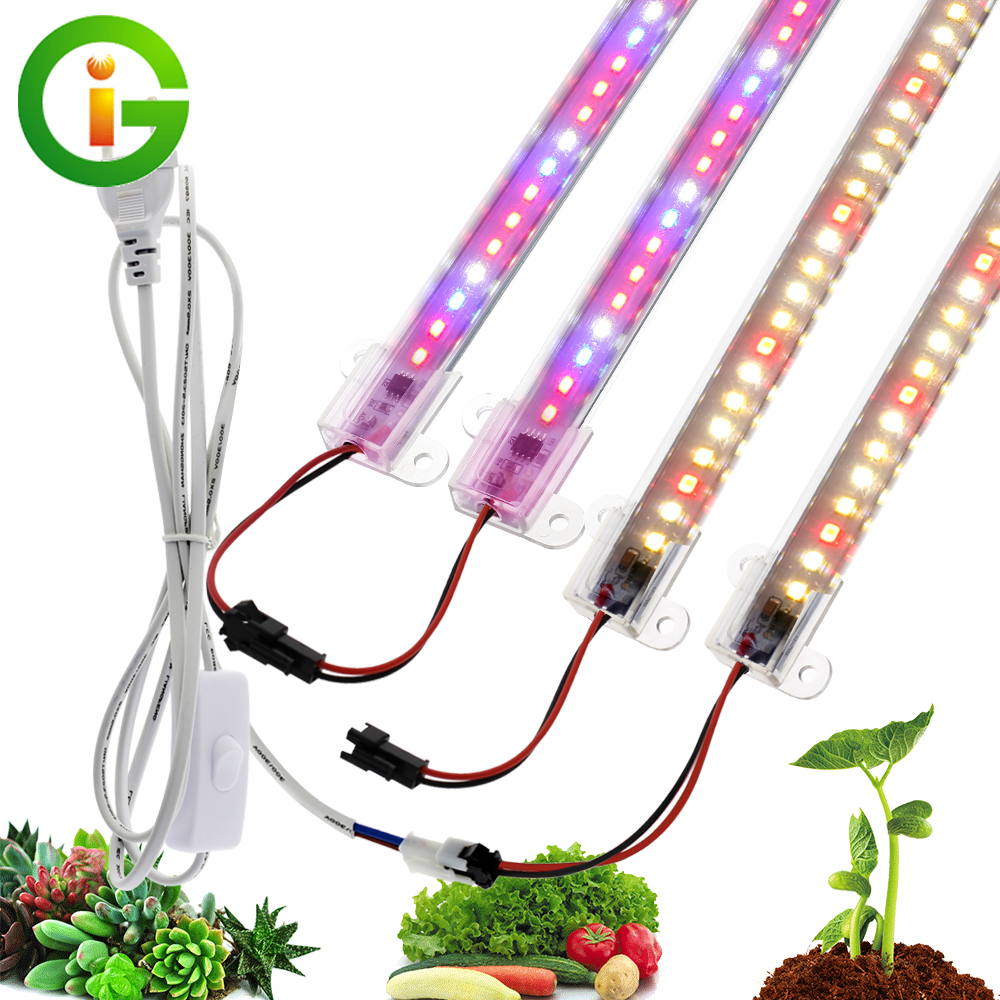 AC220V LED Wachsen Licht 75leds LED Pflanze Licht Bar Volle Spektrum Phyto Lampe Für Zimmerpflanzen Gemüse Blumen Hydrokultur system
