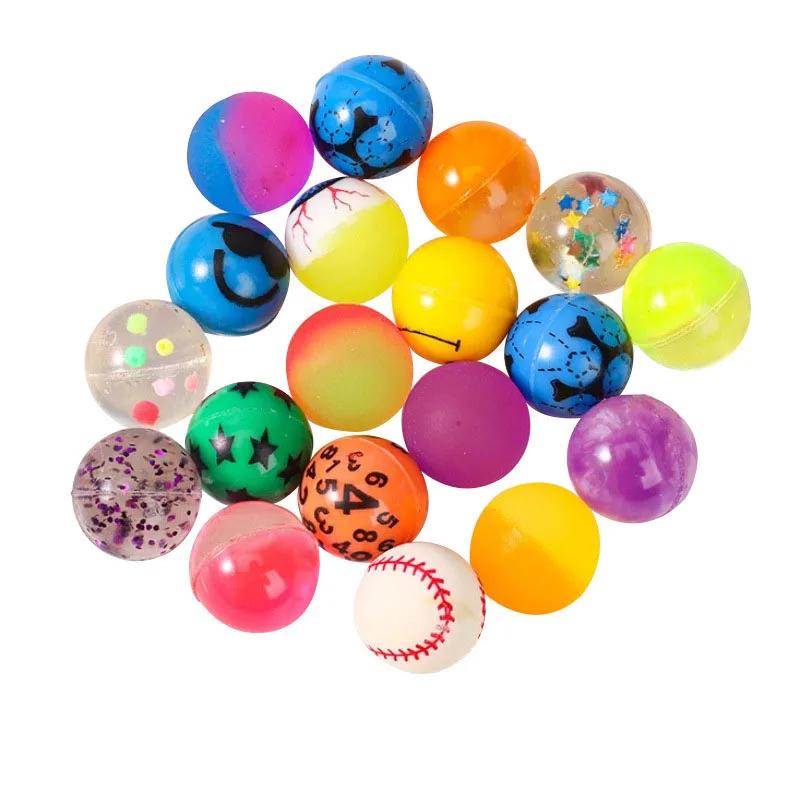 ลูกบอลยืดหยุ่นลูกกระโดดยาง Rainbow 2 สี Matte Solid Elastic Ball สี FLOAT Ball สนุก Ball ไข่บิดเครื่องของเล่น