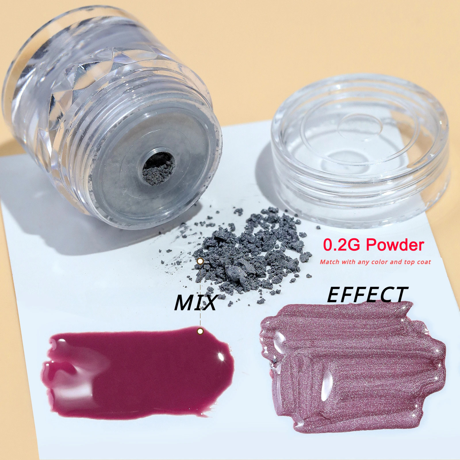 อัพเกรดกํามะหยี่ Cat Eye Magnetic Powder Porcelain สีขาว 9D ผลการจับคู่สี DIY ตกแต่งเล็บ Chrome Pigment