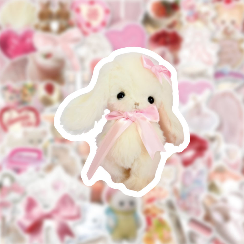 10/30/60 pçs estilo ins bonito rosa coquete adesivos estéticos decalques decoração telefone bagagem garrafa de água kawaii graffiti adesivo