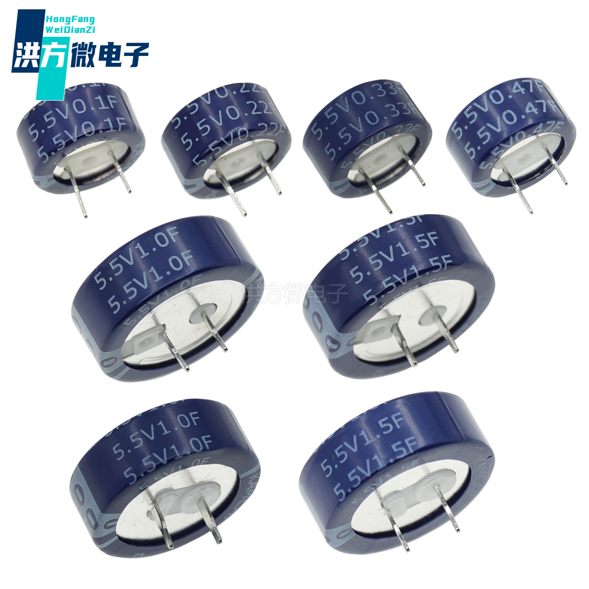 Condensador 5,5 V 5R5 tipo C nuevo Original DIP 2PIN 5,5 V 0,1F 0,22F 0,33F 0,47F 1,0F 1F 1,5F espaciado en los pies 6 espaciado en los pies 5 KAMCAP