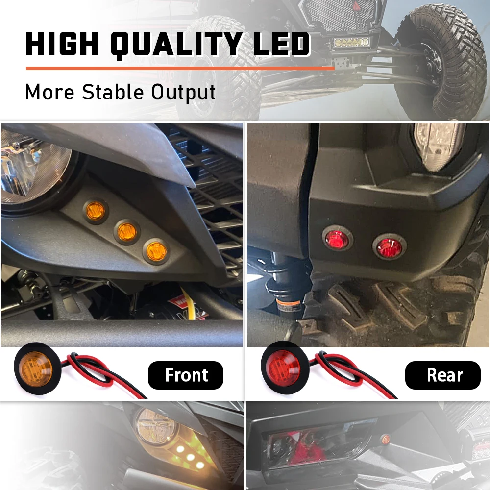 Universal 12v atv utv rocker switch turn signal kit rua legal com 8 lâmpadas de sinal esquerda & direita para polaris ranger rzr