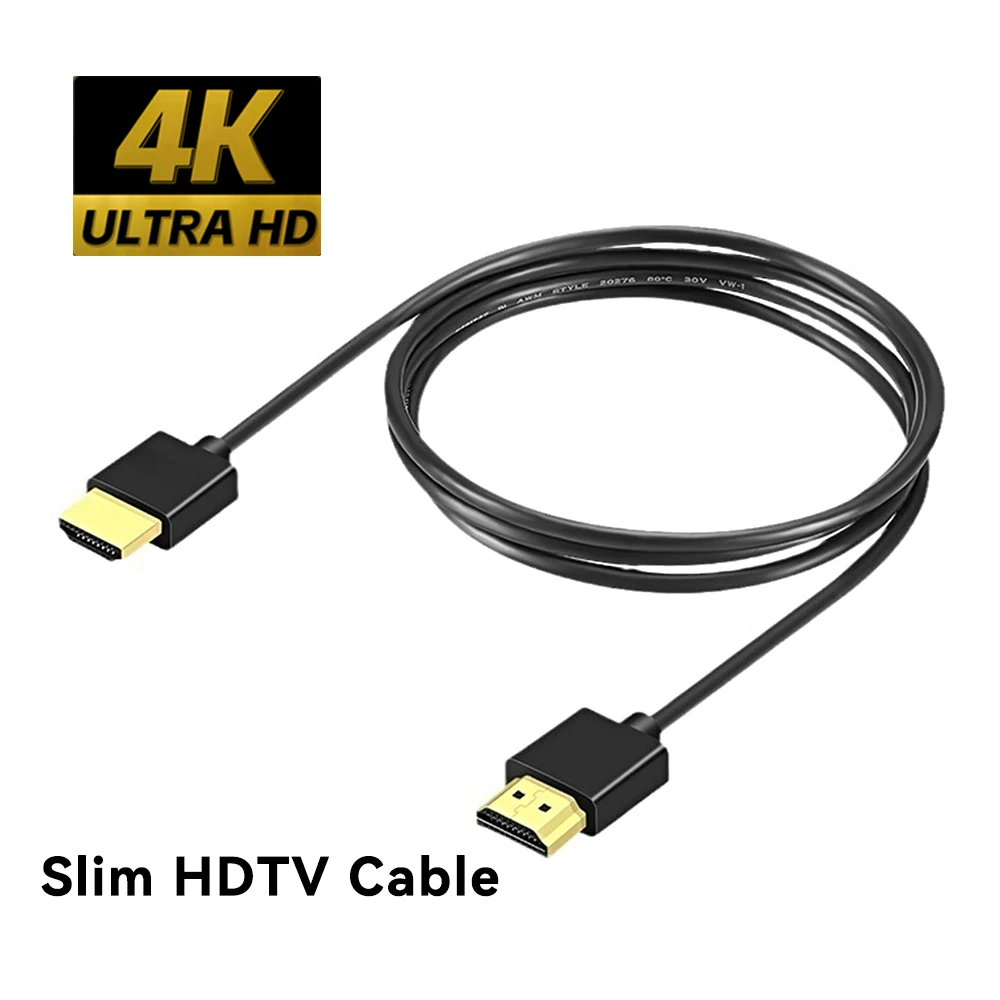 Ultra cienki kabel HDTV 4K 60Hz High Speed Slim HDTV 2.0 OD 3.2mm Kabel audio-wideo 1m 1.5m 2m 3m 5m do projektora laptopa HDTV