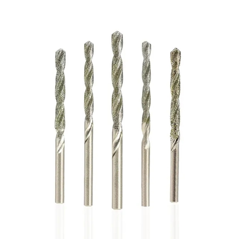 5/10pcs Diamond Coated Drill Bit 0.8mm-4.0mm Micro HSS Twist Drill Bit for Tile Stone Marble Brick Hole Drilling