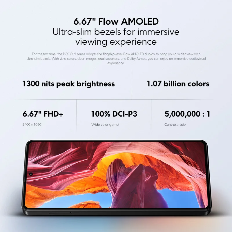 POCO M6 Pro Versión Global Helio G99 Ultra 120Hz Flujo AMOLED 64MP Triple Cámara con carga turbo OIS 67W