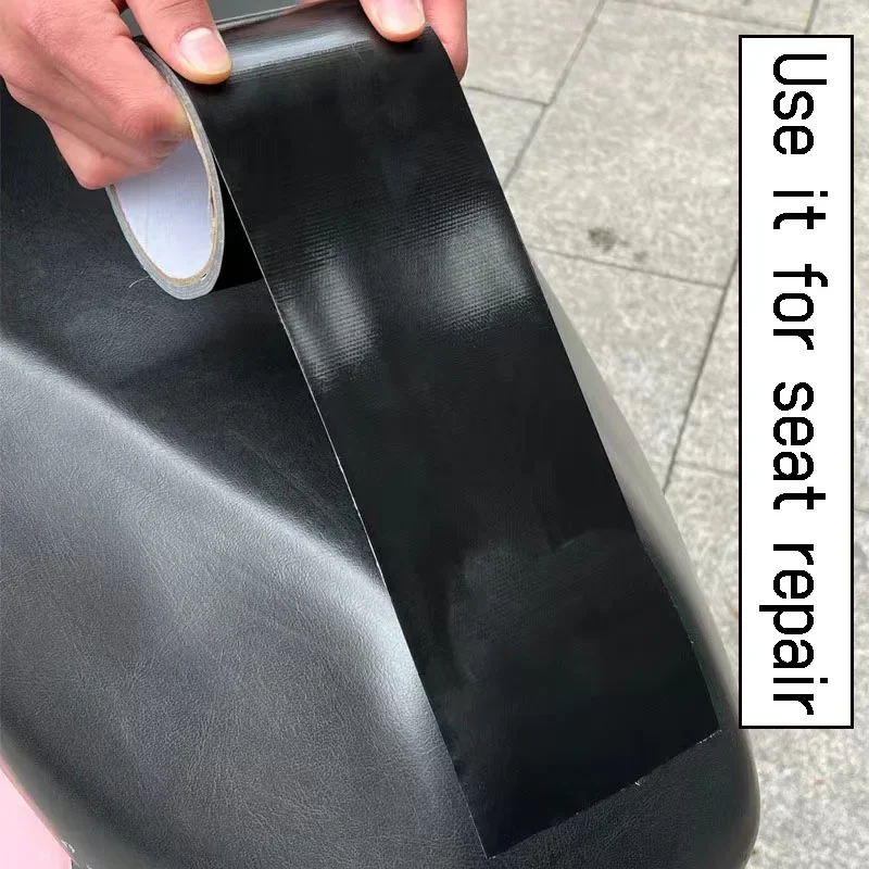 Toppa autoadesiva in pelle artificiale resistente, impermeabile, riparazione PU, scooter, moto, sedia in pelle, divano, toppa nera fai da te