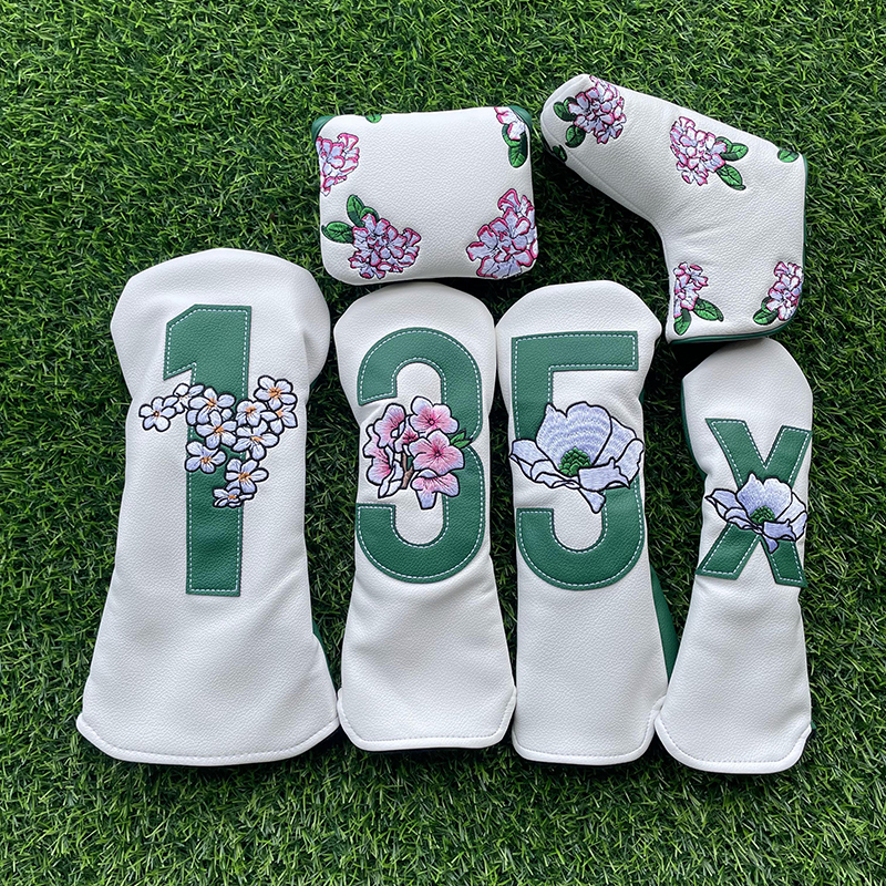Cubiertas de cabeza de madera con números para palos de Golf, cubiertas de cabeza de Putter de alta calidad, cuero PU, conductor, Fairway, maderas, #1, #3, #5