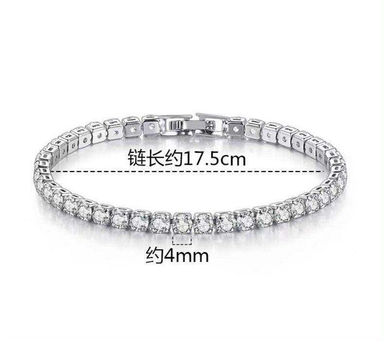 Pulsera de tenis de moissanita de oro macizo de 18K y 14K para mujer, pulsera redonda de lujo de Plata de Ley 925 D VVS1 para compromiso