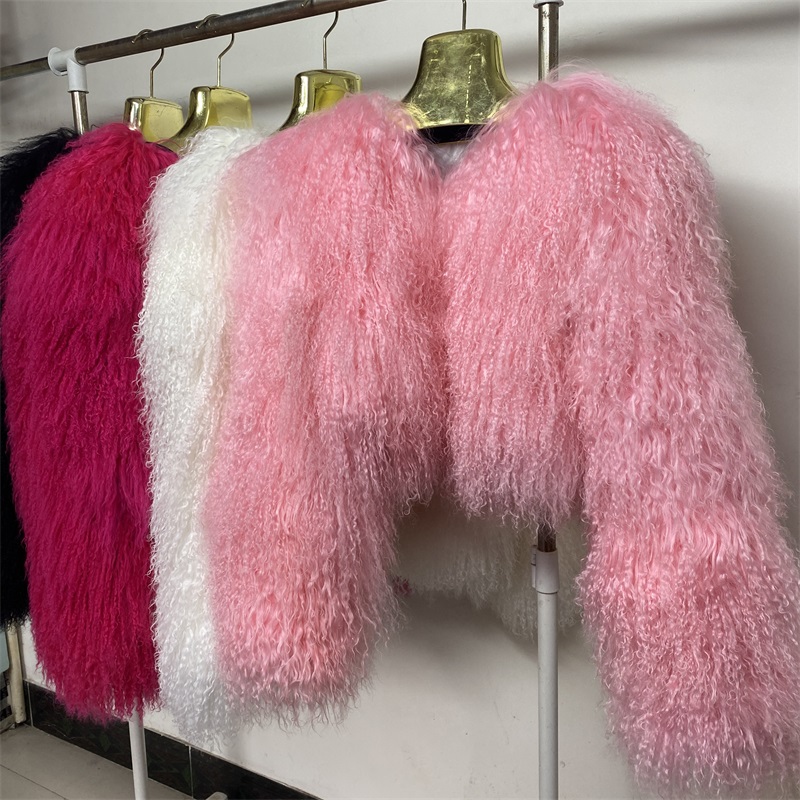 2025 Nieuwe Winter Herfst Mode Echt Bont Jas Vrouwen Echte Mongolië Schapen Bontjas