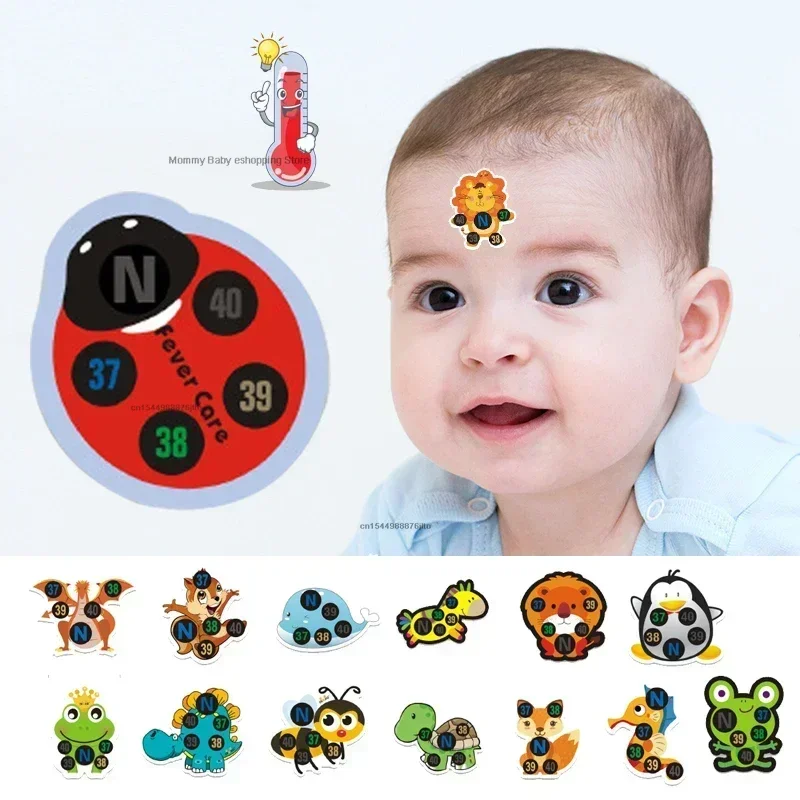 5/10pc reutilizable niño frente pegatina de temperatura termómetro LCD pantalla Digital pegatina de temperatura para niños herramientas de cuidado del bebé