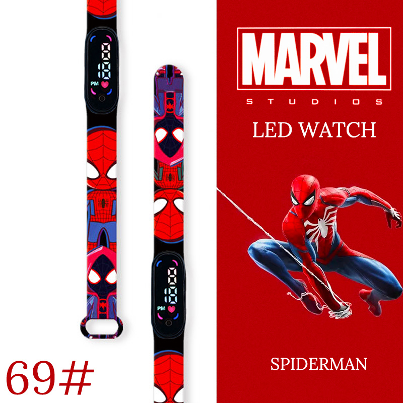 Relojes MINISO Spiderman para chico, pulsera deportiva para hombre, reloj Digital resistente al agua para niños, reloj LED para niños, reloj montre