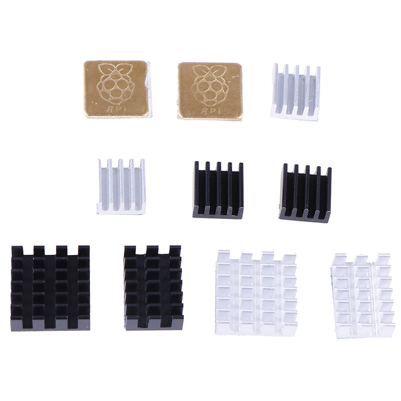 5Pcs Voor Raspberry Pi 2/3/4 3B + 4B Aluminium Heatsink Radiator Cooler Kit Voor Raspberry Pi 4 (Goud)