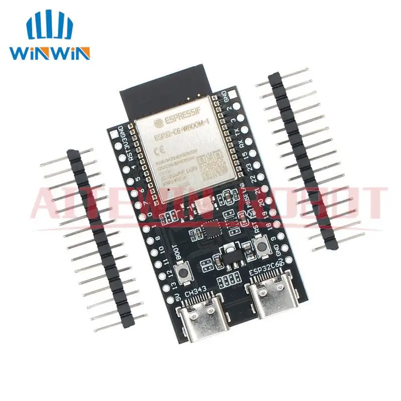 ESP32 ESP32-C6 WiFi + Bluetooth Internet de las cosas Placa de desarrollo Dual tipo C Placa central ESP32-C6-DevKit C N4R2 para Arduino