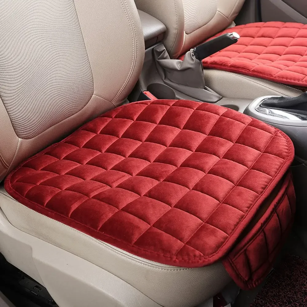 Capa de assento de carro inverno quente almofada de assento anti deslizamento universal cadeira dianteira almofada respirável para veículo protetor de assento de carro