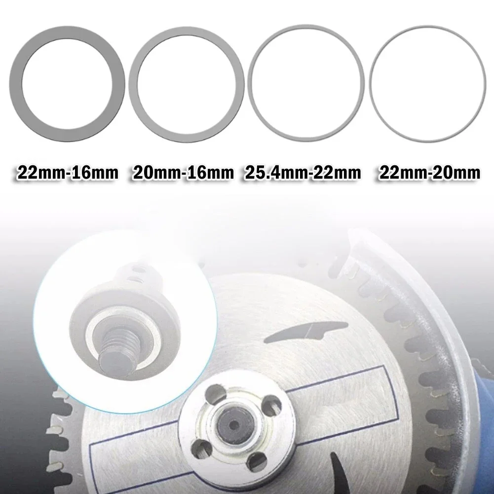 Anillos reductores de hoja de sierra Circular, adaptador de anillo de conversión, disco de corte, anillos adaptadores de agujero interno, arandela de corte, 4 piezas