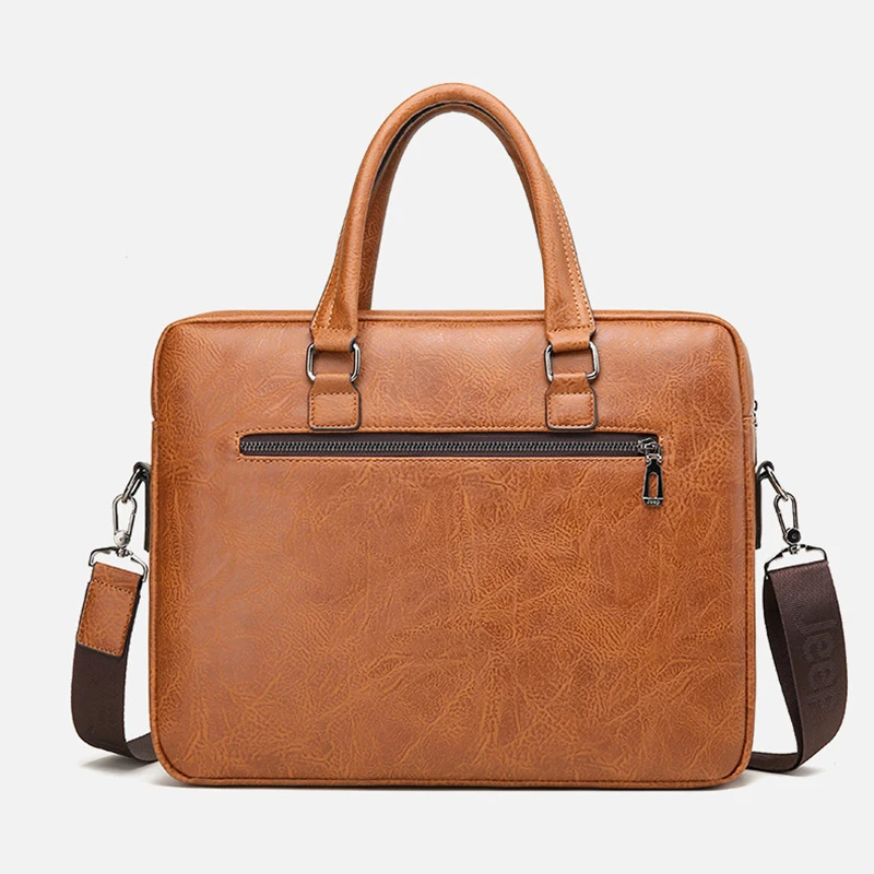 PU Leather Briefcase Men Handbag Totes Laptop Computer Document Shoulder Business Office Vintage Messenger Side Designer Bag