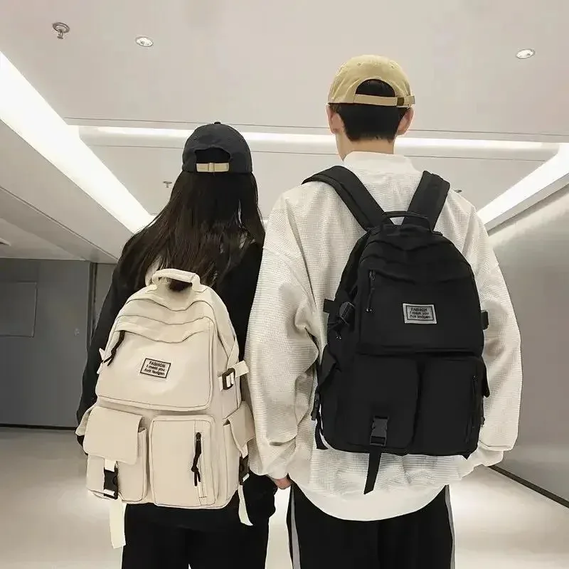 Mochila Universal de nailon para hombre y mujer, mochila escolar informal de gran capacidad, mochila para ordenador a la moda, desplazamientos diarios