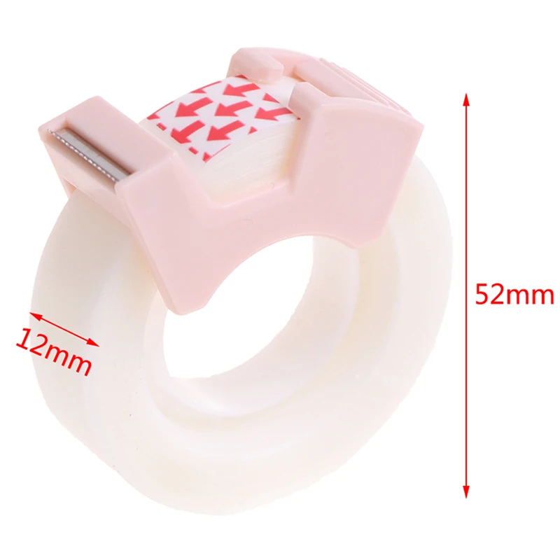 Portable Tape Dispenser Writable Clear Adhesive Tape with Tape Cutting Tool Writable Invisible Correction Tape School Stationery