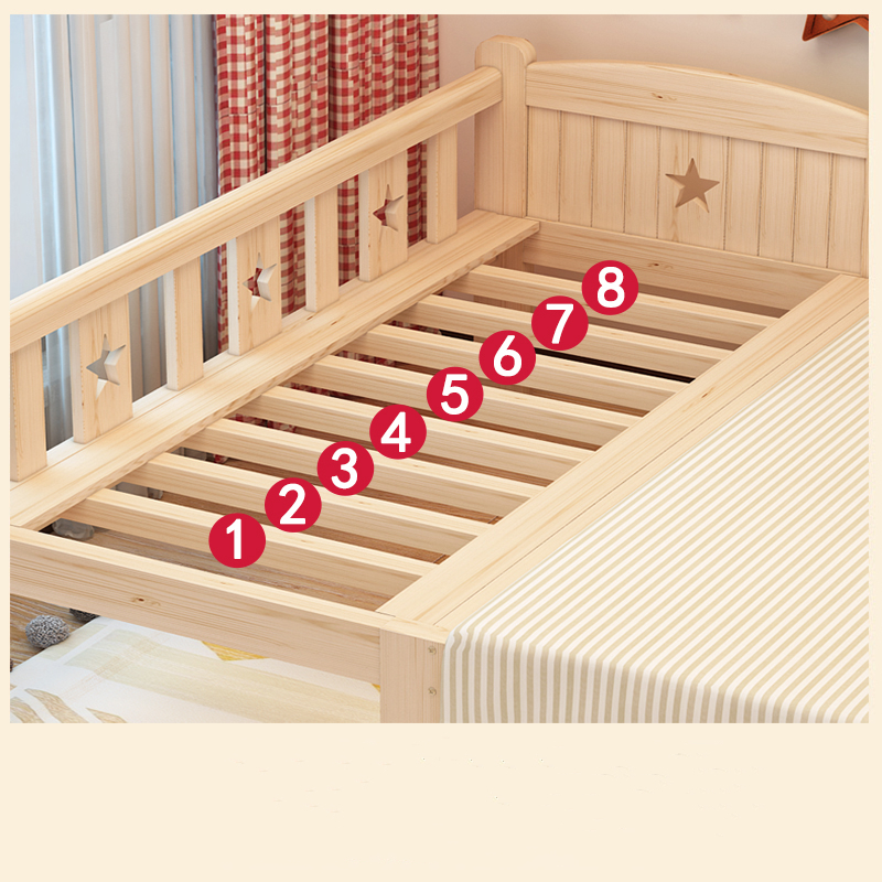 Custom Single Bed Girl Princess Widened Crib Baby Stitching Big Bed