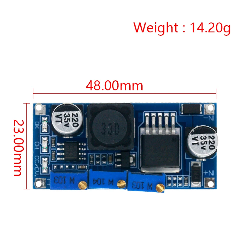 Módulo de fuente de alimentación LM2596 DC-DC CC CV, controlador LED, cargador de batería, ajustable LM2596S, voltaje de corriente constante