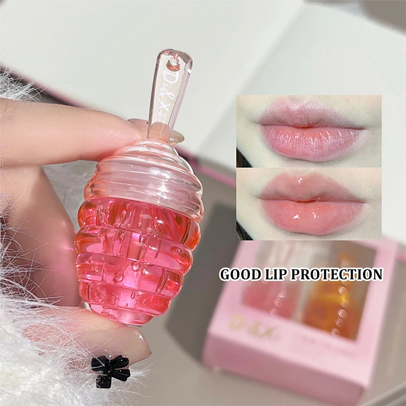 Kleines Honeypot Lippenöl, feuchtigkeitsspendendes e verblassendes Lippenmuster, Wasser-Lippenbalsam Dudu Lips