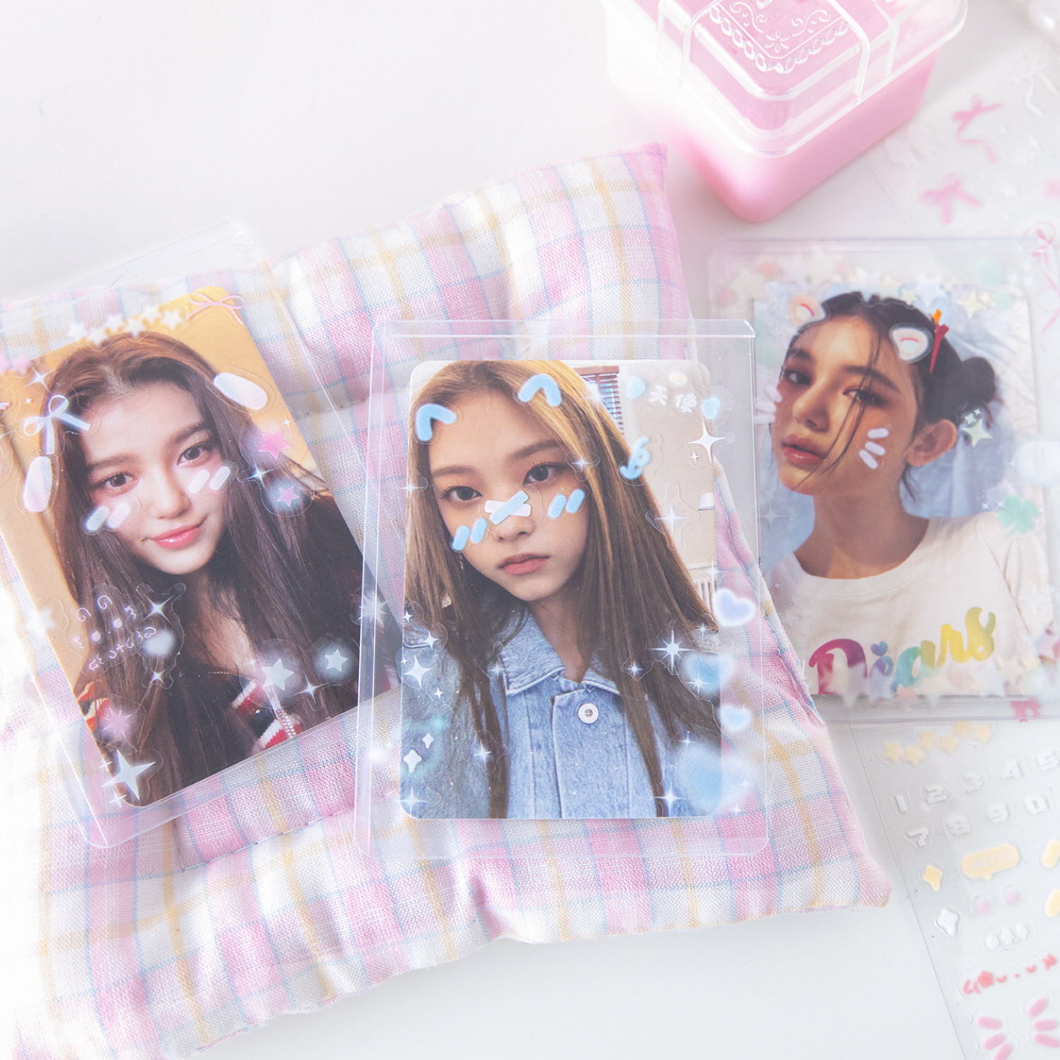 1 Pc Cute Cartoon Rabbit Ear PET Tape Korea Style Graffiti Decoration Kpop Idol Photo Deco Toploader DIY Scrapbooking Sticker