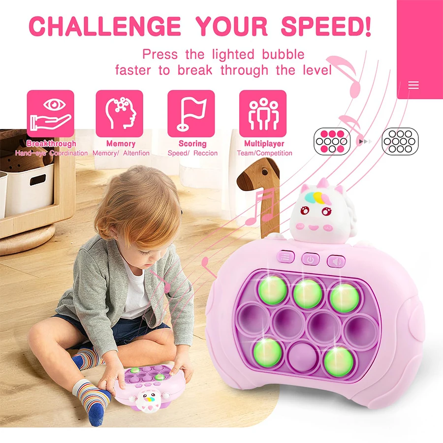 Push เกม Pop อิเล็กทรอนิกส์ Pushit Pro Super Bubble Pop เกม Push Up Antistress Fidget ของเล่นเด็กผู้ใหญ่วันเกิดคริสต์มาส...