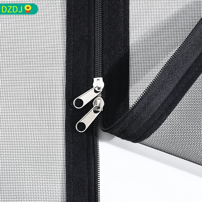 Black, Customized size，Window mesh with zipper Self-adhesive zipper,mosquito nets for windows anti mosquito window door curtain