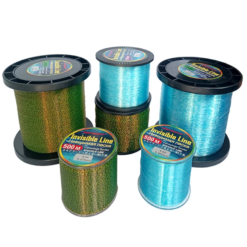 1000m 3000M Vô Hình Dây Câu Cá 3D Đốm Bionic Fluorocarbon Phủ Nguyên Khối Dây Nylon Đốm Cá Chép Tảo Câu Cá Pesca