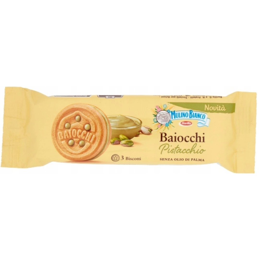 Baiocchi al Pistacchio-Biscuits Mul37Bianco, 28g