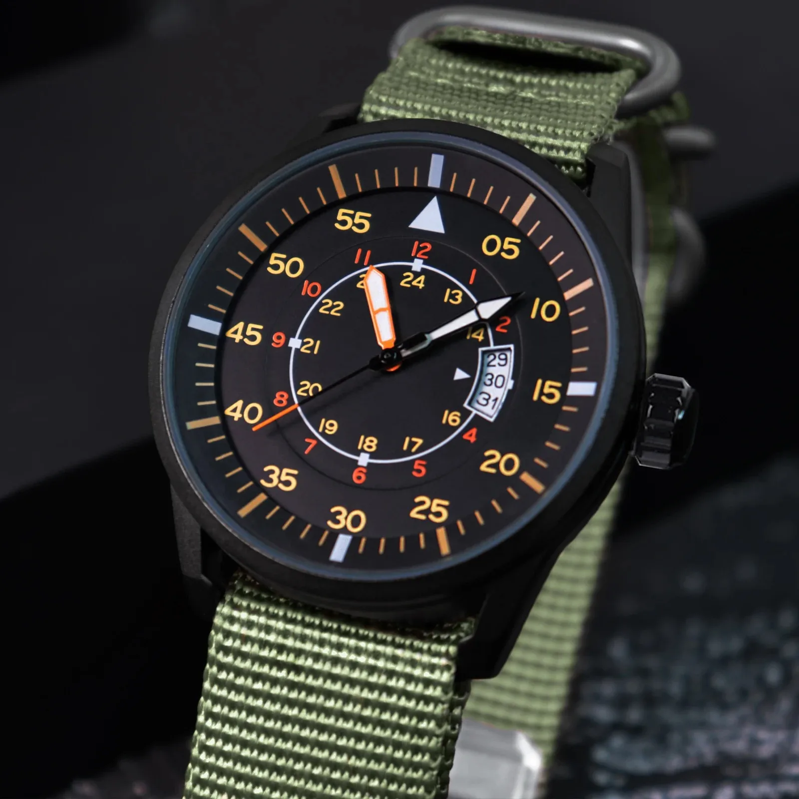 ADDIESDIVE New MY-JD1508 Quartz Watch For Men Sports Hardlex Dial Window 50M Waterproof Nylon Strap Relogio Masculino