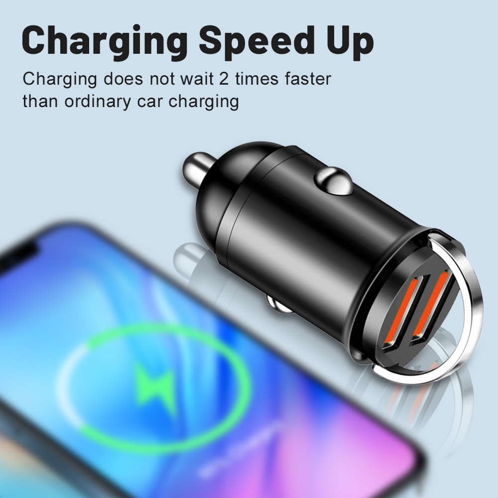 Mini 200W PD QC Pull Ring Fast Charging Car Charger USB C Car Phone Charger Adapter For iPhone 13 12 Xiaomi Samsung Huawei