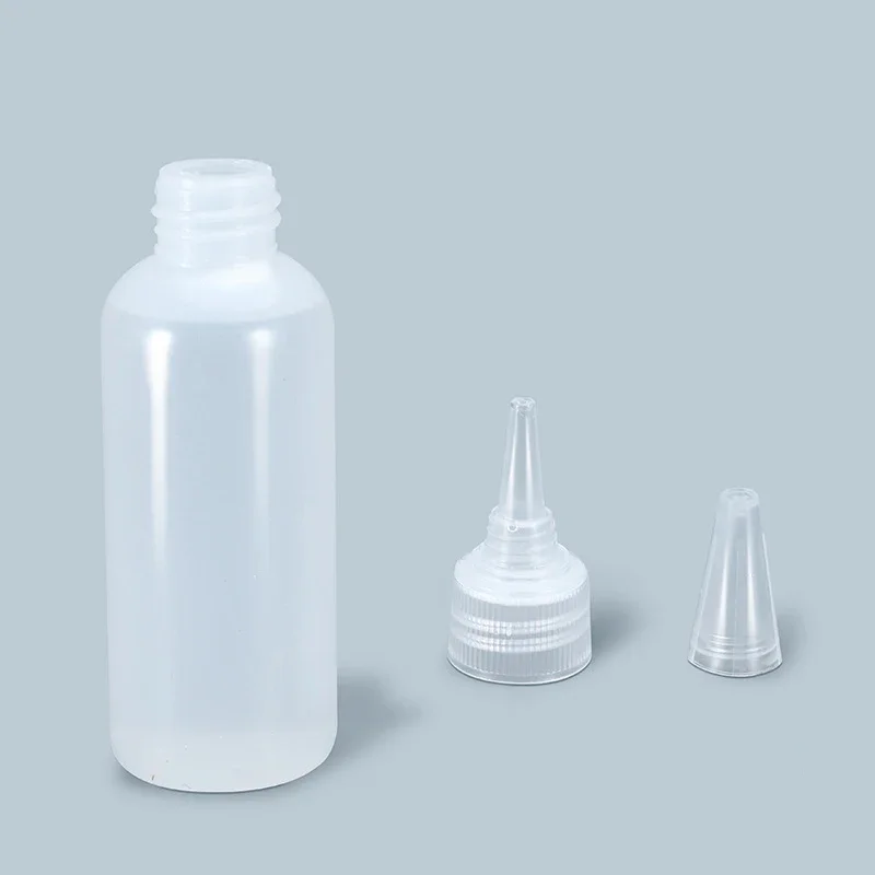 10 Chiếc 30-100Ml Nhựa Rỗng Keo Chai Chất Liệu PE Với Ốc Vít Nắp Bóp Chất Lỏng Thả Chai mực Dầu Sắc Tố Bình Chứa