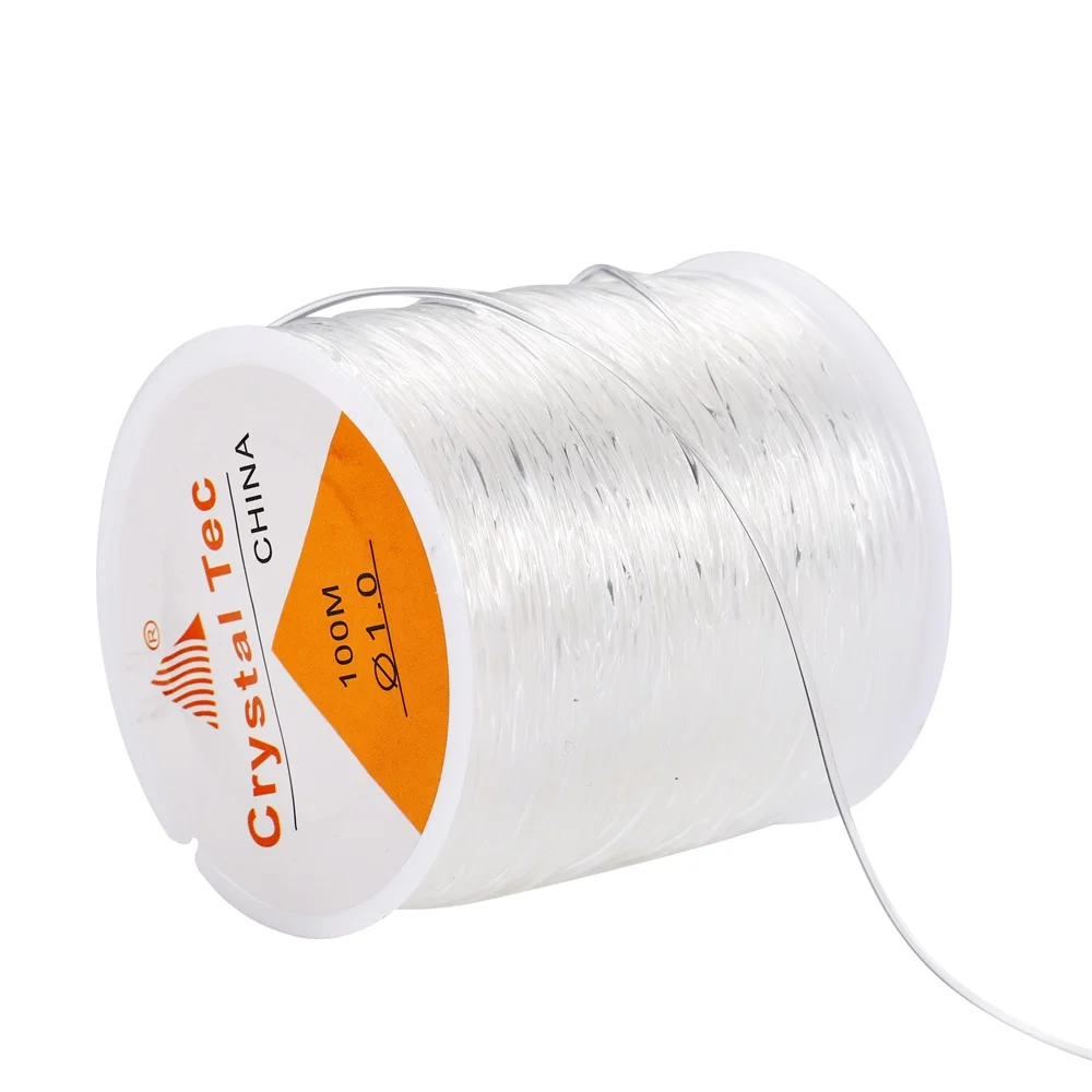 0.5-1.0 มม.สายไฟประดับด้วยลูกปัดด้ายยืด String Fiber Crafting Line สําหรับเครื่องประดับ DIY ลูกปัด Pony สร้อยข้อมือลูกปัด