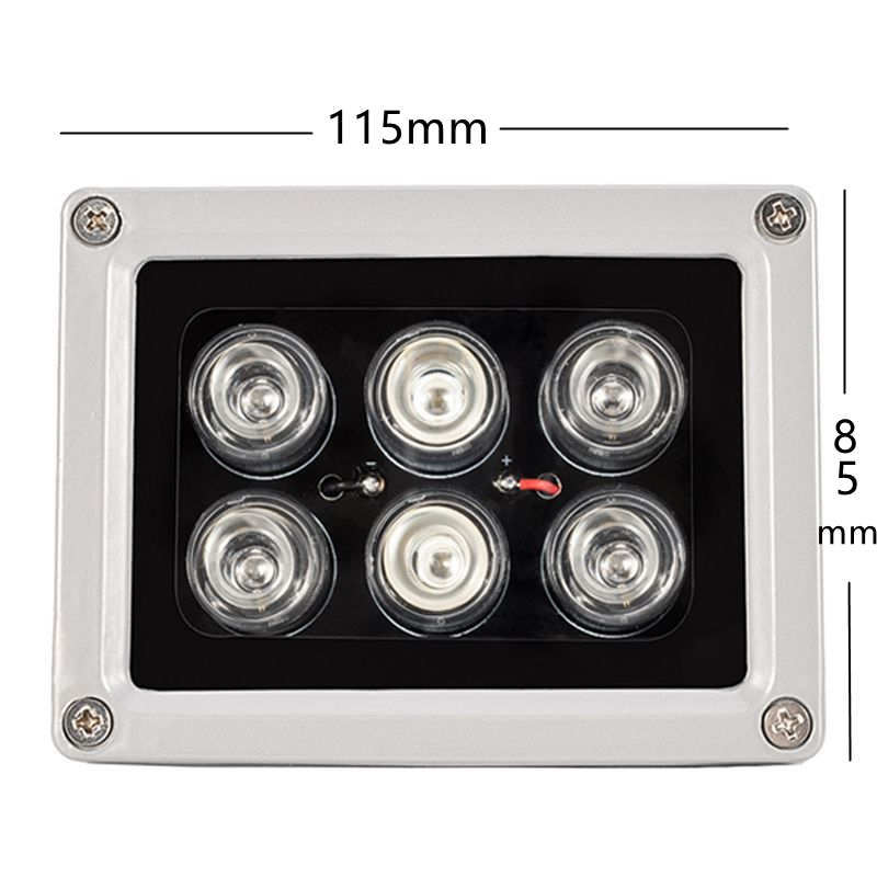 Distanza IR de 40m, 6 Leds CCTV, iluminadores Led infrarrojos rellenos, luz de relleno de visión nocturna automática para cámara de seguridad CCTV