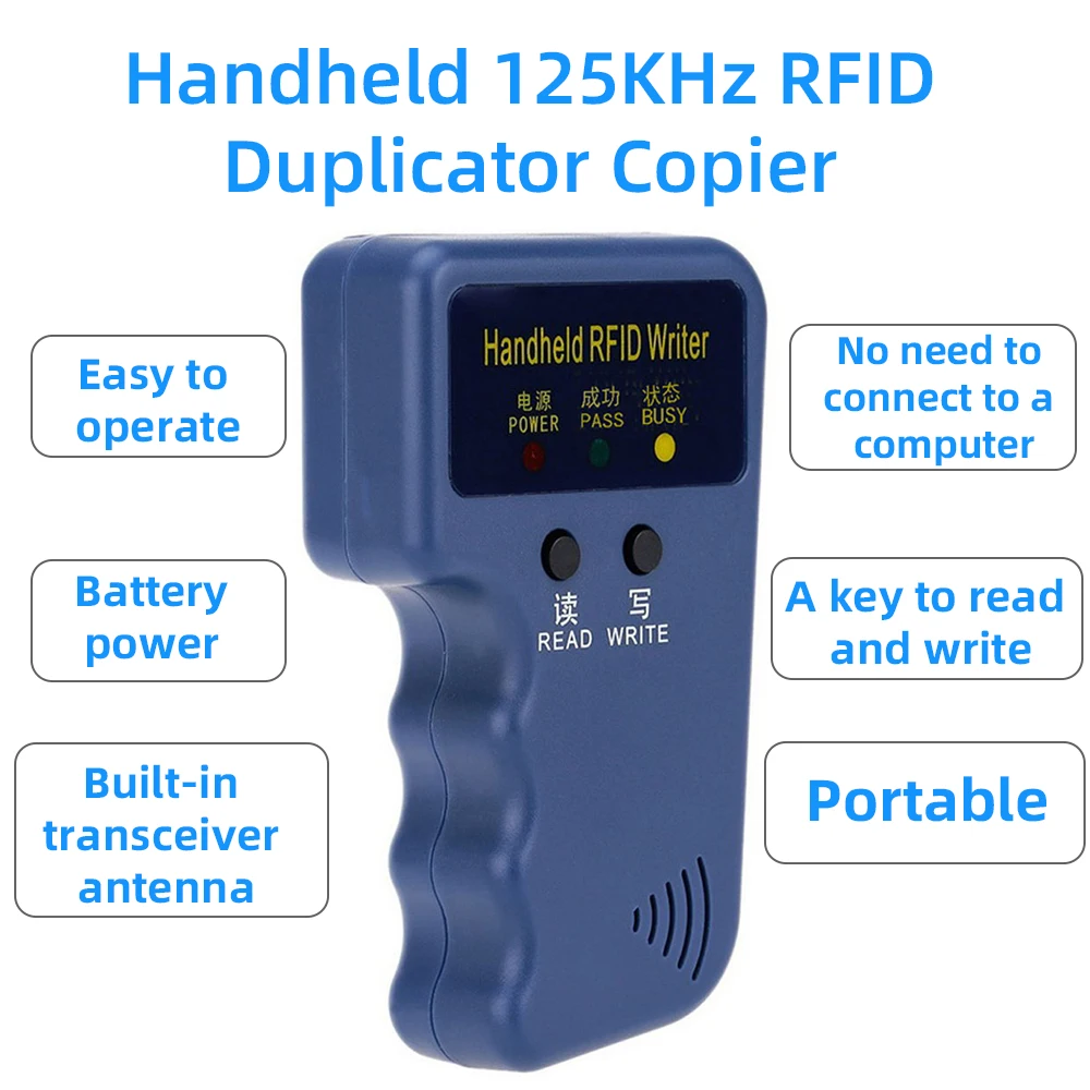 Репликатор ID-карты 125 кГц, индукционный ручной репликатор EM-карты, смарт-карта RFID, низкочастотный T5577 EM4305 CET5200