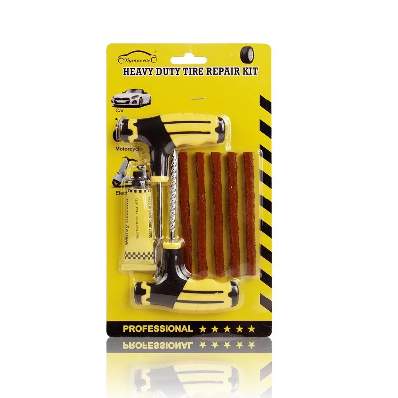 Car Tire Repair Kit Puncture Plug Tools Tyre Puncture Emergency for Tire Strips Stirring Glue Repair Tool Kit Car Accessories
