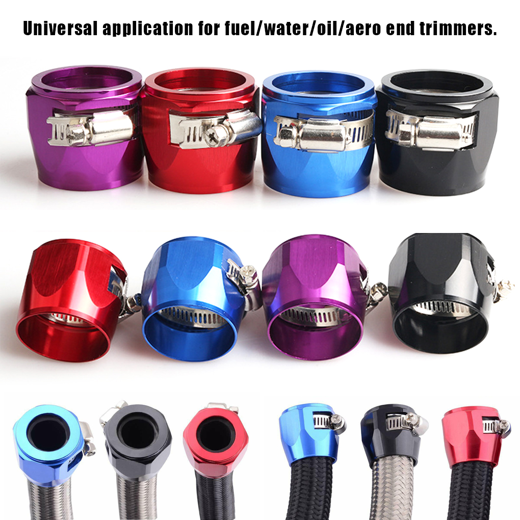 4pc AN4 AN6 AN8 AN10 AN12 車ホースフィニッシャークランプラジエーター修正された燃料パイプクリップバックルユニバーサルホースクランプオイルエンドフィニッシャー