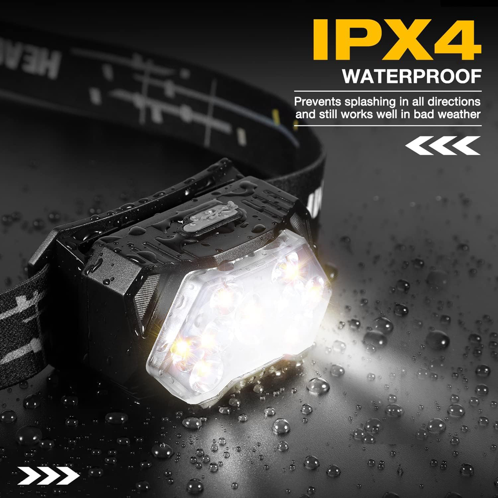 9 Led 強力なライトヘッドランプ USB 充電式モーションセンサーヘッドライトポータブル釣りキャンプ屋外ヘッドランプ作業懐中電灯