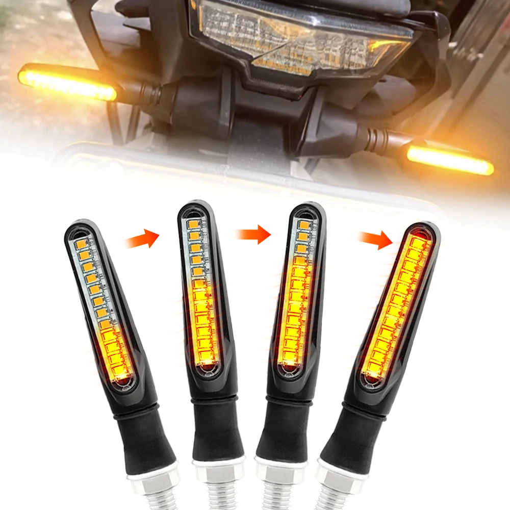 รถจักรยานยนต์ LED ไฟเลี้ยวตัวบ่งชี้ทิศทางกระพริบด้านหลังหางเบรค Flasher Light หยุดไฟสัญญาณรถจักรยานยนต์ DRL โคมไฟ